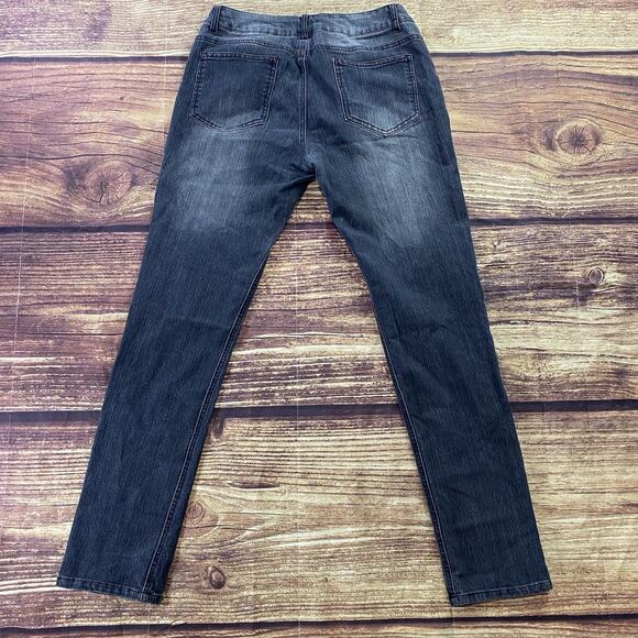 Lings Jeans Womens 11/12 Regular Fit Slim Denim Black Light Wash - Picture 3 of 10